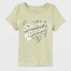 Cat & Jack S'more Outdoors Tee - Light Green